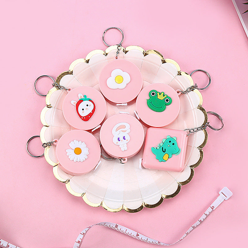 Random Cartoon Mini Tape Measure, Portable Soft Ruler for Bust Waist Measurement