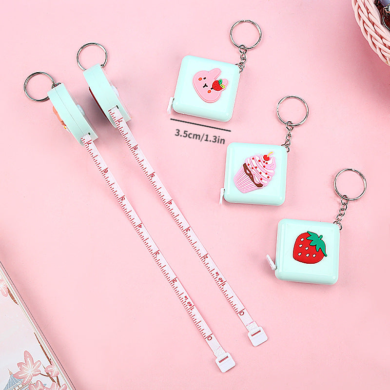 Random Cartoon Mini Tape Measure, Portable Soft Ruler for Bust Waist Measurement