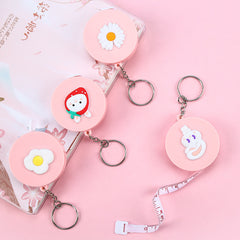 Random Cartoon Mini Tape Measure, Portable Soft Ruler for Bust Waist Measurement