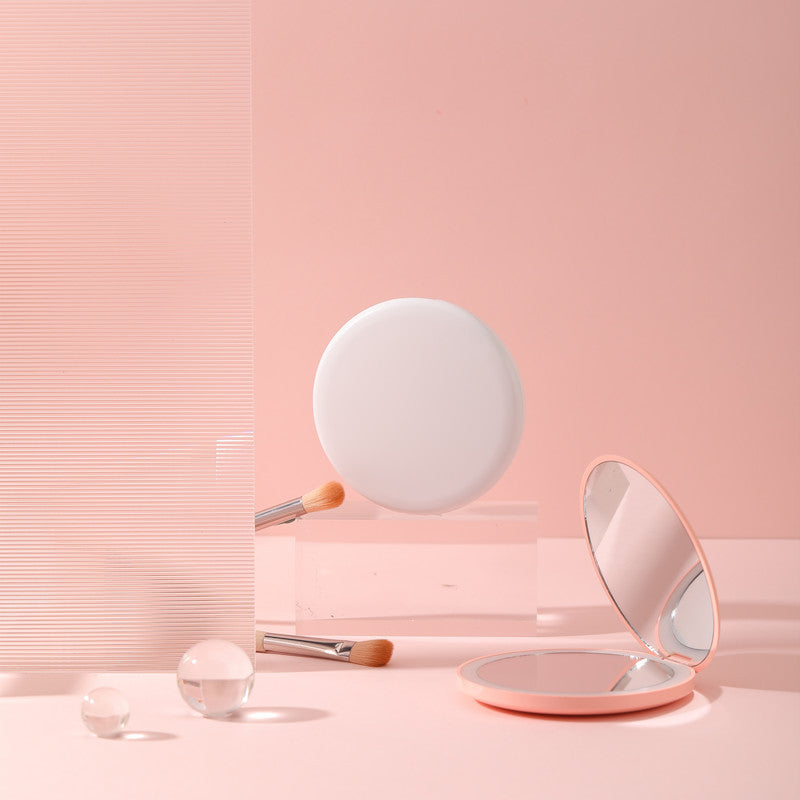 Mini LED Makeup Mirror - Double Sided Folding and Light - Travel Size