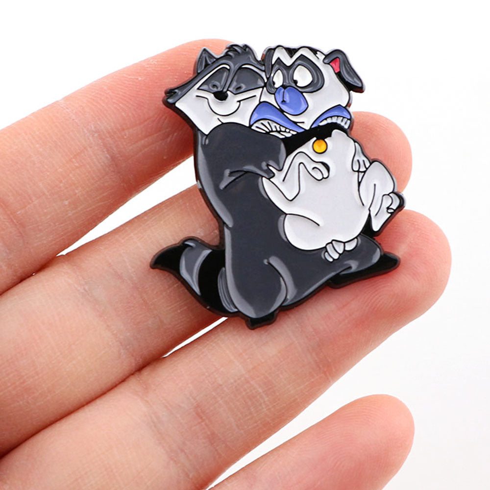 Funny Dog Enamel Pin for Men - Cartoon Animal Brooch