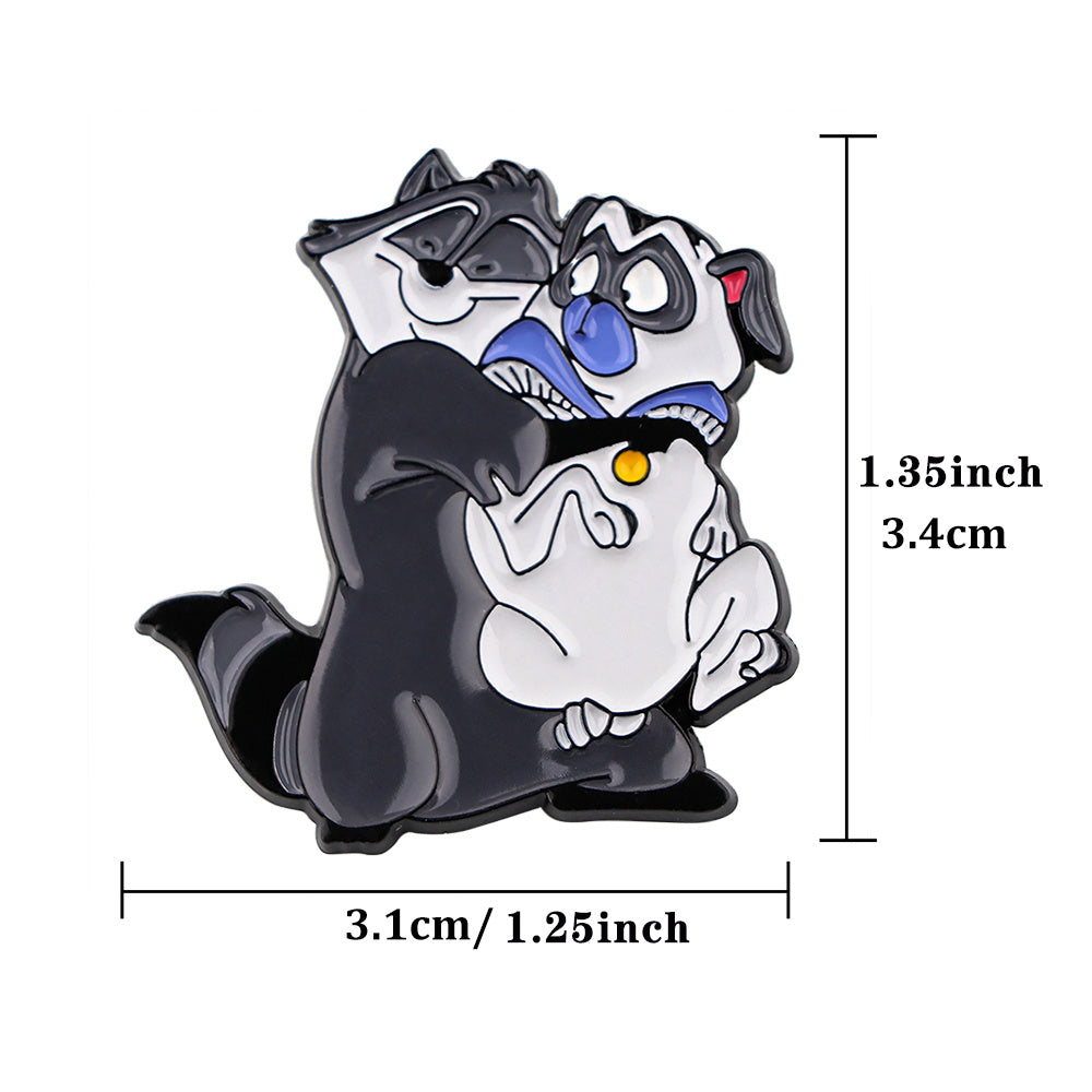 Funny Dog Enamel Pin for Men - Cartoon Animal Brooch