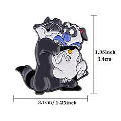 Funny Dog Enamel Pin for Men - Cartoon Animal Brooch