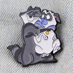 Funny Dog Enamel Pin for Men - Cartoon Animal Brooch