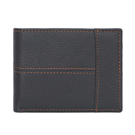 Men's Vintage Leather Short Wallet with Card Slots