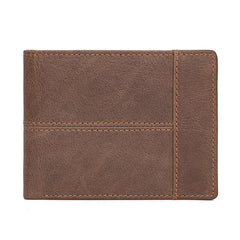 Men's Vintage Leather Short Wallet with Card Slots