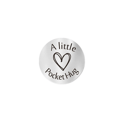 Pocket Hug Token Keychain Long Distance Stainless Steel Double Sided