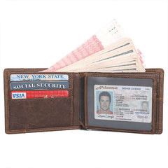 Men's Vintage Leather Short Wallet with Card Slots