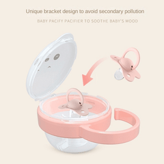 Baby Pacifier Box & Clip Set Safe PP Plastic Cartoon Storage Box