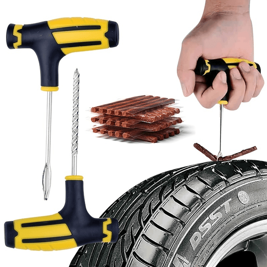 Tubeless Tyre Puncture Repair Kit Tool Set Bike Motorcycle Tire Repair