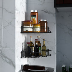 Shower Shelf With Hooks Triangle Corner Storage Drain Rack