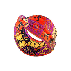 Boho Printed Headband Knotted Hair Wrap Sweat Absorbing Elastic Hair Scarf