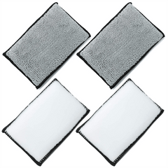 2pcs Car Interior Microfiber Towel Wax Sponge