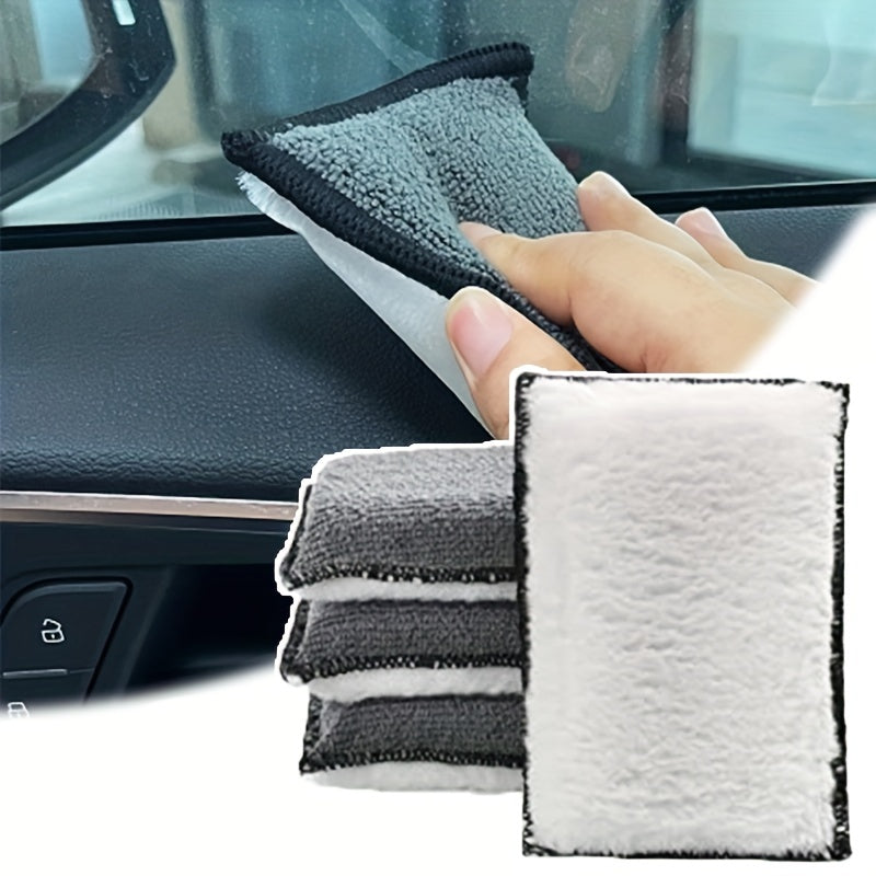 2pcs Car Interior Microfiber Towel Wax Sponge