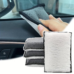 2pcs Car Interior Microfiber Towel Wax Sponge