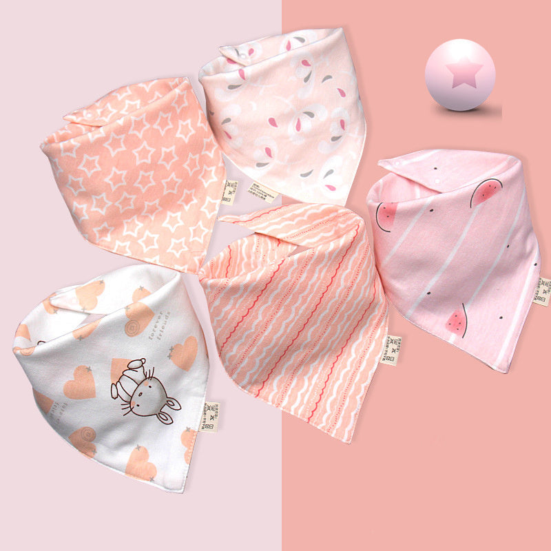 Double Cotton Baby Bib Triangle Feeding Smock