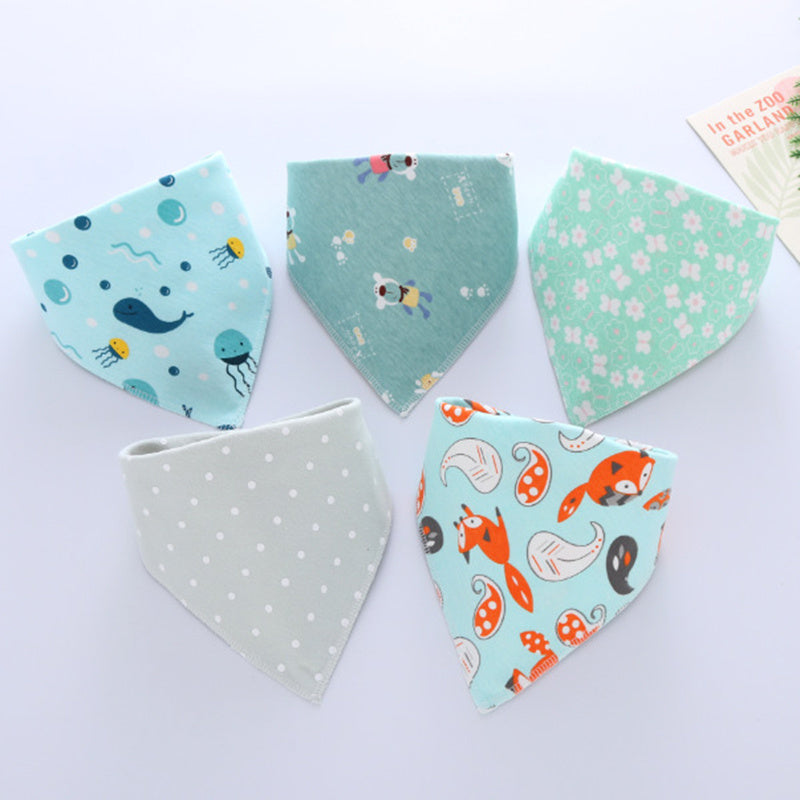 Double Cotton Baby Bib Triangle Feeding Smock