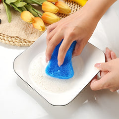 1pc Silicone Sponge Dish Sponge Cleaning Sponge Dish Washing Kitchen Gadgets