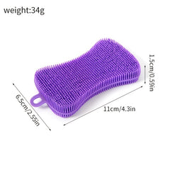 1pc Silicone Sponge Dish Sponge Cleaning Sponge Dish Washing Kitchen Gadgets