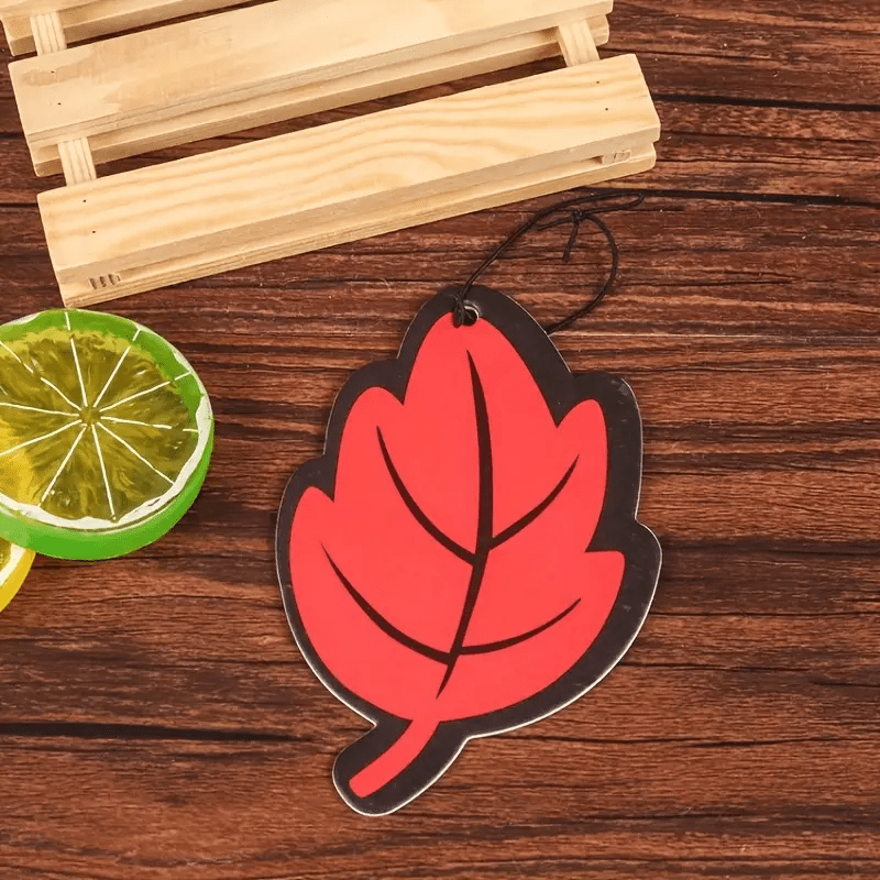 Car Air Freshener Tea Paper Vanilla Scent Fragrance Leaf Shape