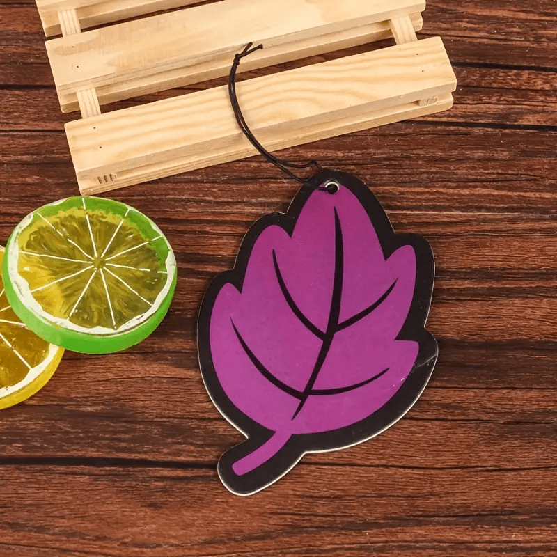 Car Air Freshener Tea Paper Vanilla Scent Fragrance Leaf Shape