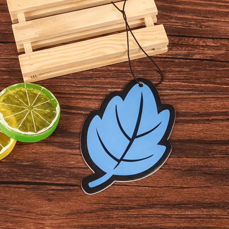 Car Air Freshener Tea Paper Vanilla Scent Fragrance Leaf Shape