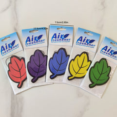 Car Air Freshener Tea Paper Vanilla Scent Fragrance Leaf Shape