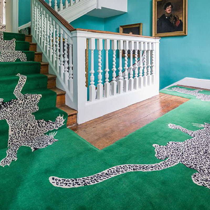 Leopard Print Rug European Style Carpets Fluffy Soft Large Area Carpet