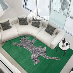 Leopard Print Rug European Style Carpets Fluffy Soft Large Area Carpet