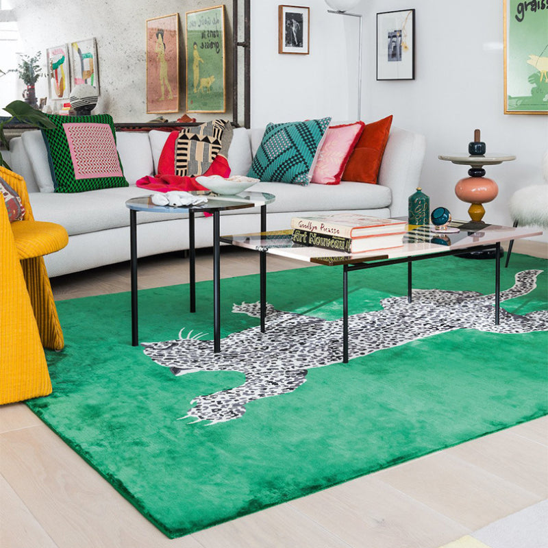 Leopard Print Rug European Style Carpets Fluffy Soft Large Area Carpet
