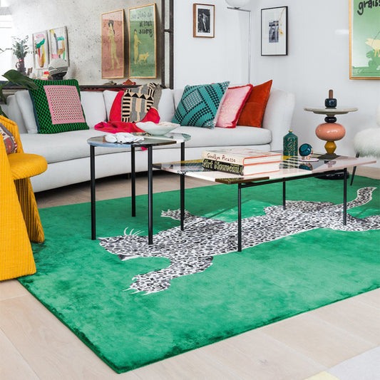 Leopard Print Rug European Style Carpets Fluffy Soft Large Area Carpet