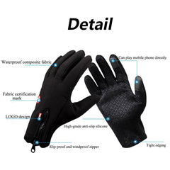 Winter Waterproof Non-slip Warm Men's Gloves For Fishing Driving