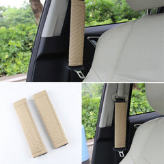 Stylish Car Safety Seat Belt Faux Leather Shoulder Strap Pad Cover