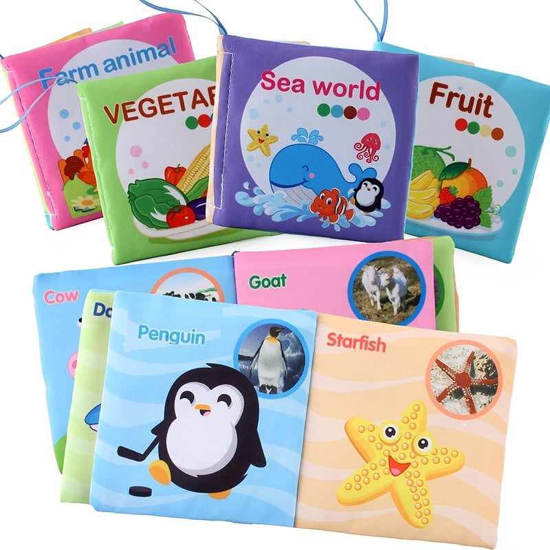 5 Pack Soft Cloth Baby Learning Books