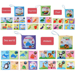 5 Pack Soft Cloth Baby Learning Books