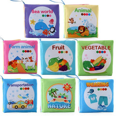 5 Pack Soft Cloth Baby Learning Books
