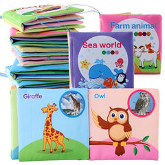 5 Pack Soft Cloth Baby Learning Books