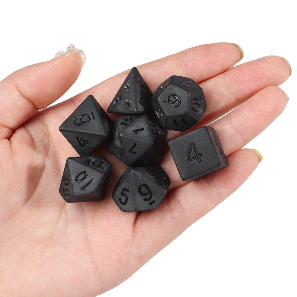 7pcs Frosted Digital Dice Set for Tabletop RPG