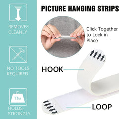 12pcs Hanging Non-marking Magic Button Removable Glue Magic Tape Nail