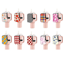 Cartoon Print 40OZ Water Cup Zipper Bag Portable Bottle Small Storage Bag