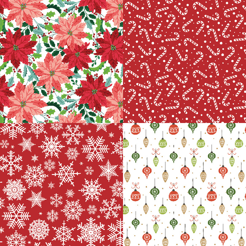 24pcs 6x6 Inch Retro Christmas Scrapbook Paper Pad Single Sided Decoupage Paper