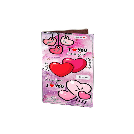 Cartoon Anime Print Passport Sleeve Waterproof Document Holder Bifold