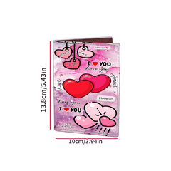 Cartoon Anime Print Passport Sleeve Waterproof Document Holder Bifold