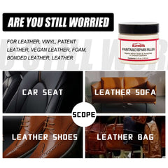 Leather Filler Paste Repair for Car Seat Scratch Sofa Renovation