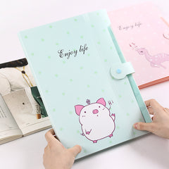 Cartoon Organ Bag Student Girls Layer Organizer Folder Large Capacity