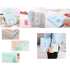 Cartoon Organ Bag Student Girls Layer Organizer Folder Large Capacity