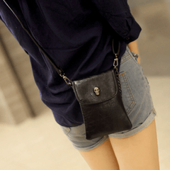 Gothic Square Shoulder Bag Halloween Skull Decor Bag