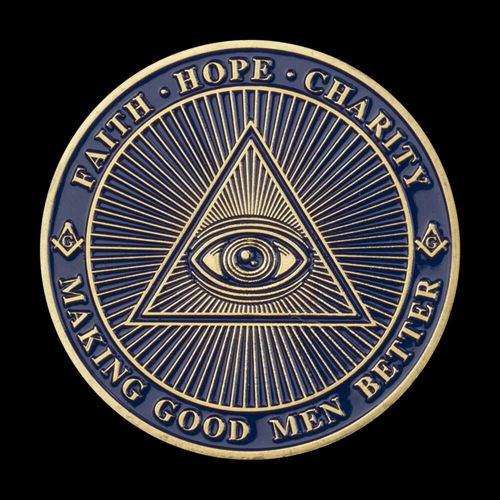 Ancient Bronze Coin Souvenir Masonic Brotherhood Collectible Gift