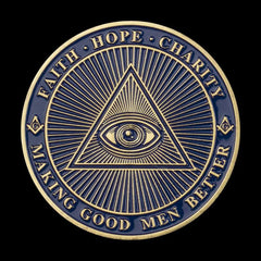Ancient Bronze Coin Souvenir Masonic Brotherhood Collectible Gift