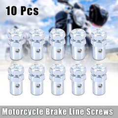 6Pcs Motorcycle Brake Line Hose Fastener Bolts Secure & Solderless